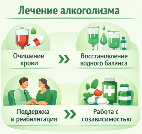 лечение алкоголизма в Катайске этапы
